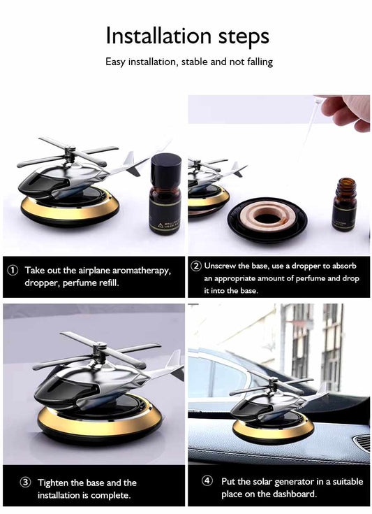 Car Dashboard Perfume Ornaments Fighter Liquid Essential Oil Perfume Car Solar Aircraft air Freshener